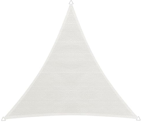 Windhager Toldo Capri, Blanco, Triangular, Tejido HDPE, 4 x 4 x 4 m, 225 g/m2, Protección Solar para Terraza, Balcón o Piscina, Incluye Cuerda de Fijación, Resistente al Desgarro, Lavable