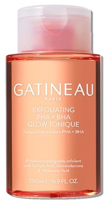 Gatineau - Exfoliating PHA+BHA Glow Tonique, sanftes Gesichtspeeling, feuchtigkeitsspendend für helle und glatte Haut (200 ml)