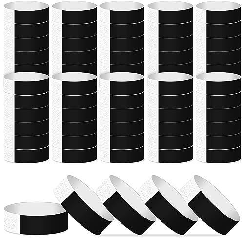 ASTARON Svarta papper evenemang armband 200 st pappersarmband för evenemang vattentäta armband evenemang armband festarmband för evenemang klubbar lätta konsertarmband