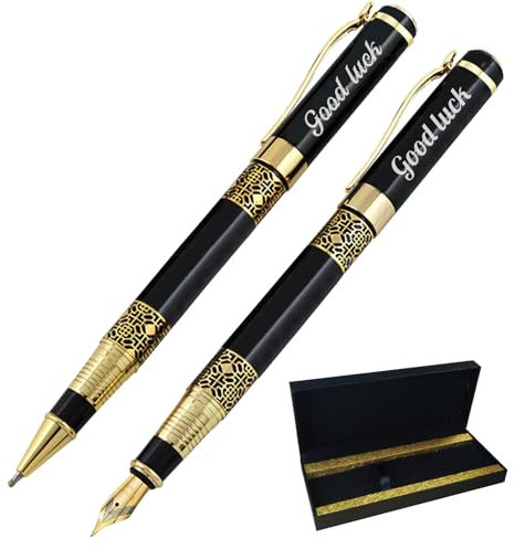 Brocade Creek Personalisierte Stifte & Gelschreiber mit Text Firmennamen, Bürogeschenk Stiftset, mit Stiftebox Geschenk Perfekt für Studenten/Lehrer/Manager/Anwalt/Professor