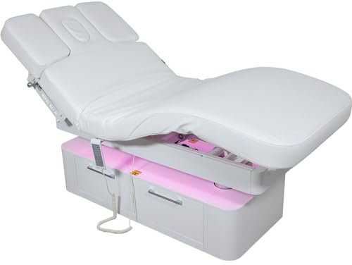 Medeo Massageliege L02283H Weiß mit 4 Motoren, Heizung & LED