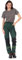 DINOZAVR Fortum Pantalon de Travail Femme - Vêtements Sur Le Chantier - Pantalon Cargo Avec Cordura - Vert 42