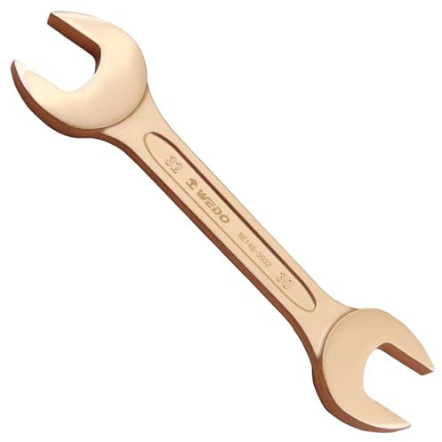 WEDO Llave de doble boca,Sin chispas,Métrica,8 * 10mm,Llave de extremo abierto doble,Longitud 100 mm,Bronce de berilio,Resistencia a la corrosión,Certificado BAM y FM