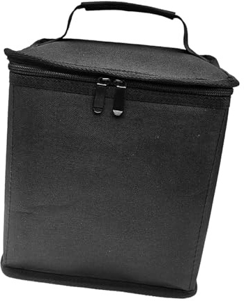 QSTDGVPW Bolsa de Transporte para Cartuchos de Gas con Protección con Cremallera, Bolsa de Almacenamiento Multifuncional para Tanque de Gas, Utensilios de, Negro L
