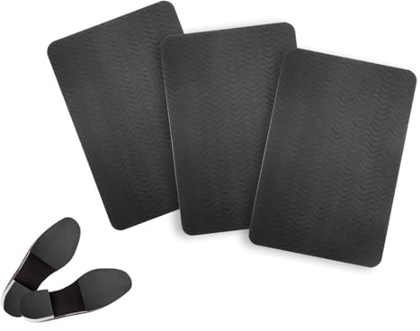 Lhbwhiz 3 Stück Schuhsohlen,Selbstklebende Anti Rutsch sohlen,Pads für schuhe Protektoren,schneidbar Rutschfeste Geräuschreduzierung Schuhsohlen Reparatur Set,für Ferse Zum Aufkleben für Alle Größen