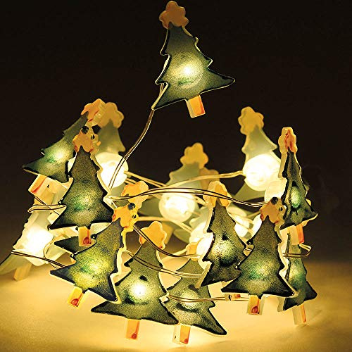 Zarivy Batteriebetriebene Lichterkette mit 20 dekorativen Weihnachtsmotiven, 1,05 m Länge, erhältlich in verschiedenen Farben und Modellen, perfekt für die Beleuchtung Ihrer Feiertage.