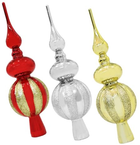 TOPBATHY Helle Farben Weihnachtsbaum Dekorationen 3 Stücke Baum Toppers Weihnachten Baum Ornamente Für Festliche Hause