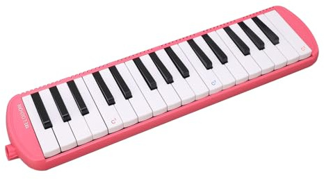 32 Klaviertasten Melodica Musikpädagogisches Instrument mit Ergonomischem Design, Leichtes und Tragbares Blasinstrument für Alle Altersgruppen (PINK)