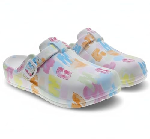 BEPPI Zuecos Comfort de la Marca Pasear y Ocio Comodidad en Cualquier Ocasión Hospital Hogar Cocina e Jardín (Blanco, Sistema Tallas Calzado EU, Adulto, Mujer, Números, Mediano, 37)