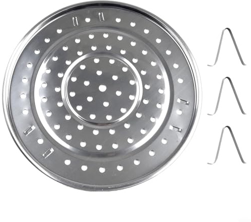 Volakebeing Grille de cuisson à la vapeur ronde en acier inoxydable avec pieds amovibles de 18 à 30 cm de diamètre, ustensile de cuisine multifonction pour casseroles, poêles, ustensiles de cuisine