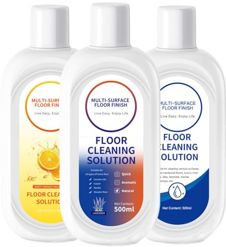 500ml Bodenreiniger,Reinigungsmittel kompatibel mit alle Wischroboter sowie Nass Trockensauger,3pcs,Neu Bodenreinigungsflüssigkeit,Original&Orangen&Lavendelduft,Bodenreinigungslösung Für Mehrere Oberf