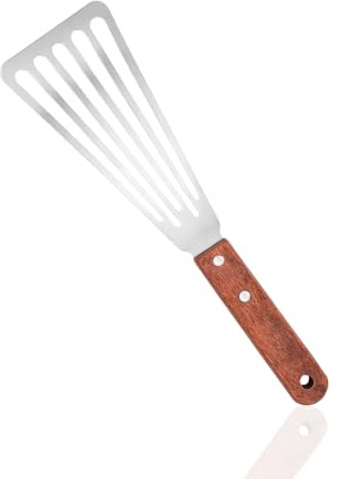 Ztolbriy Fish Slice Stainless Steel Spatula Metal Turner with ABS Solid Handle 11.4 Inch Slotted Spatula for Non Stick Pans BBQ Shovel Professional Egg Flipper Kitchen Cooking Flipping Frying Grilling