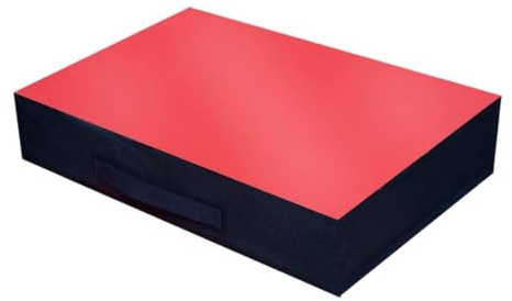 QLoztyse 2 Stück Gewichtheber Fallschutzmatten, Bodenschutz, Geräuscharme Deadlift Pads für Indoor Gewichtheber mit Kurzhanteln, Geeignet für Anfänger Und, Roter komprimierter Schwamm