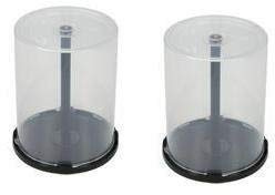 NRS EMPTY 200 Count CD/DVD Cake Box Spindle - 100 Discs Each, Clear Twist-lock Cover, Wedding & Birthday Occasion