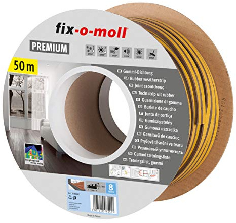 fix-o-moll E-Profildichtung Bobin 50 m selbstklebend braun, 3585241