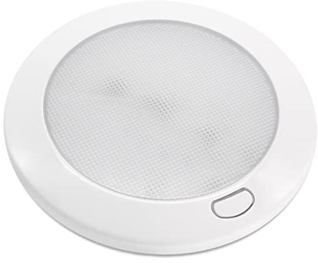 Dream Lighting Plafonnier LED 12v Camping Car Interrupteur Variateur Continu IP44 Caravane Éclairage Intérieur Blanc Chaud