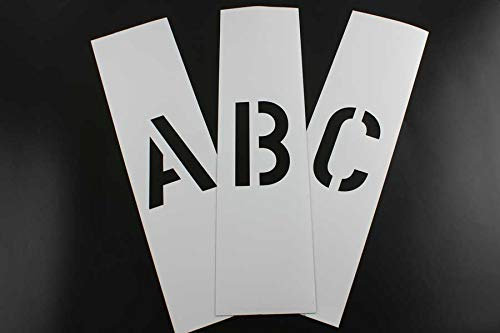 200mm Magnet-Buchstabenschablonen A-Z nach DIN 1451 mit Sprühnebelschutz