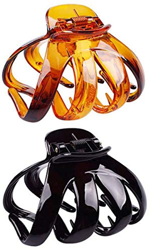 Fodattm Haarklammern für Damen, Hartplastik, Oktopus, hochwertige Haarspangen, Spinnenhaarnadel, Haarnadel, groß, 2 Stück