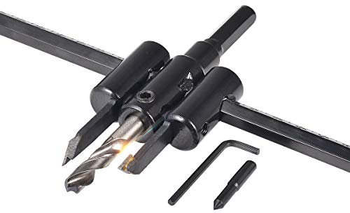 KATUR Sega a tazza regolabile Kit di punte da 30 mm a 300 mm, punta da trapano per legno a secco per taglio rotondo, strumenti per la lavorazione del legno con foro a torsione per il fai da te