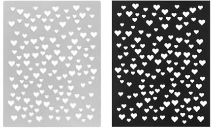 Stanzenshop Stanzschablone Platte mit Herzen, Hintergrund Karten, Stanzformen, Schablonen, Scrapbooking, Kartenherstellung, DIY, Prägeschablonen, Papierkarten, Cutting Dies