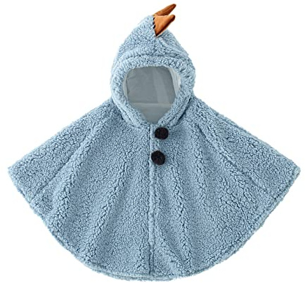 TINAYAUE Hooded Cloak Cloaks Warm Knitted Poncho Toddlers Lamb Wool Cape Poncho Coat Hoodies Winter Halloween Cape Snowsuit Outwear Hooded Wool Blend Capes for Boys Girls Baby