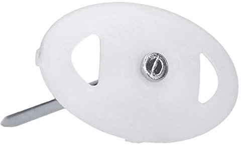 200 Stück Nagelscheiben Ø 3x60 mm mit Montagenagel Stahl oval Weiß