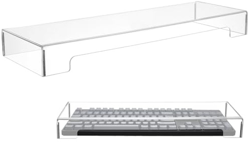 TOPBATHY Tastaturabdeckung Transparent Acryl Staubschutz Wasserdicht 18.70X6.10X1.97 Zoll Schutzhülle Für Pc Tastaturen Zuhause Büro Schutz Gegen Flüssigkeiten Und Haustierurin