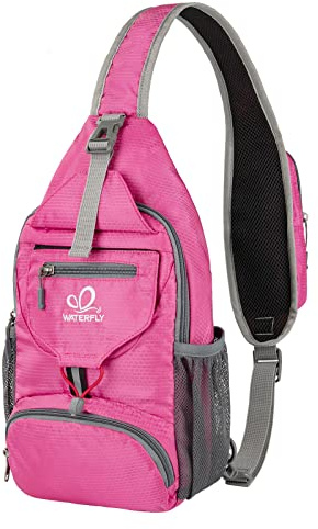 Waterfly Mochila Cruzada Plegable Pequeña Bolso de Hombro, Bolsa de Pecho para Senderismo Viajes Hombres y Mujeres