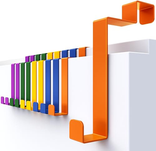 4smile Ganci per porta – Set da 10 pezzi – Gancio per porta in acciaio inox da appendere all'interno, per porte pieghevoli