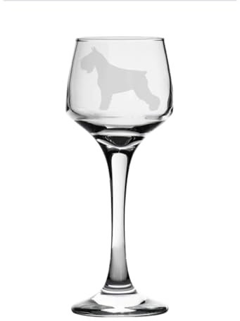 Schnauzer Engraved Sherry Glass, Animal Dog Gift for Women, Gift for mEN