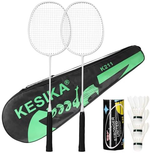 HUIOP Träning Badminton Racket Svänghjul Set Sport Träning Träning Utrustning Set Järnlegering Badminton Racket,Badmintonracket läser