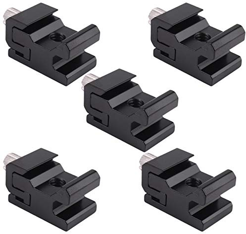 HLELU Adattatore per Montaggio a Staffa per Flash a Caldo con Slitta in Metallo per Fotocamera da 5 Pezzi con Vite a treppiede per treppiede con Supporto Leggero