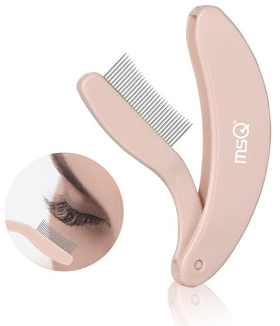 MSQ Pettine Pieghevole per le Ciglia Pettine Ciglia,Pettine Sopraccigli Separatore per Ciglia
