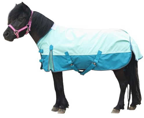Gallopoff 1200D Pony/Shetty - Coperta per cavalli senza imbottitura (0 g), leggera, impermeabile, traspirante e antistrappo, per puledri, mini cavalli, cavalli nani, piccoli cavalli e miniponys