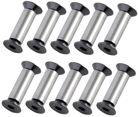 MagiDeal Lot de 10 boulons pour manche de couteau, rivets, vis, écrous de fixation, matériel de bricolage
