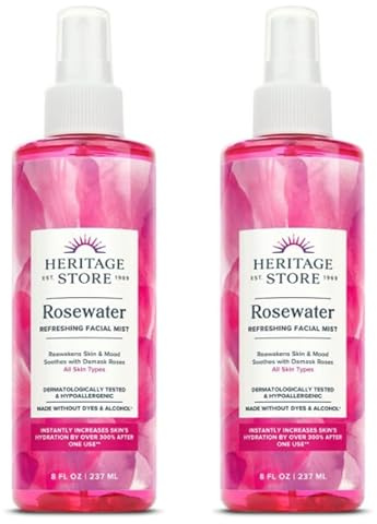 Rosewater Refreshing Facial Mist, 2 x 237ml (Pack of 2)