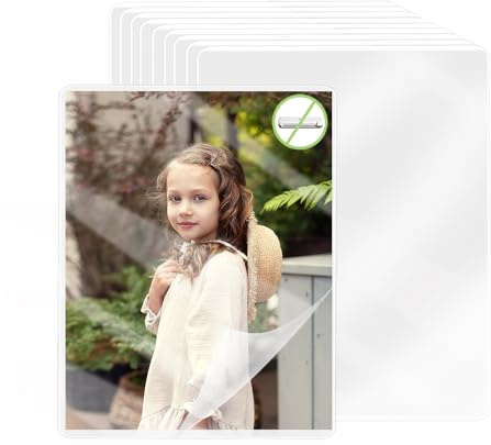 10 pellicole autoadesive per laminazione a freddo, formato A6, 11,7 x 16 cm, per laminazione a freddo, senza macchina per immagini ad ultrasuoni, biglietti da visita, foto e documenti d'identità