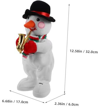 Abaodam Elektrischer Plüsch-schneemann Mit Musikfunktion Singend Tanzend Weihnachtsdeko Junge Mädchen Spielzeug Festliche Partydekoration Für Zuhause Tisch