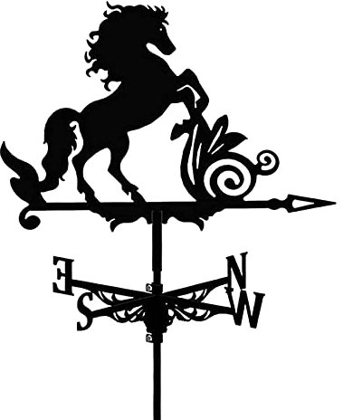 Girouette décorative en métal pour jardin, indicateur de direction - Girouette en fer forgé - Mesure professionnelle
