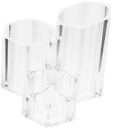FIXOSHEE Organizador Maquillaje Transparente de Resistente Soporte para Pinceles y Cosméticos para Tocador Multifuncional y Duradero para Uso Diario Casa y Tienda de Belleza