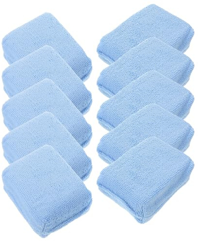 ibasenice 10 Pezzi tampone per la pulizia dell'auto Accessori per la pulizia dell'auto Applicatore di cera per dettagli Pad tampone per auto Sky-blue