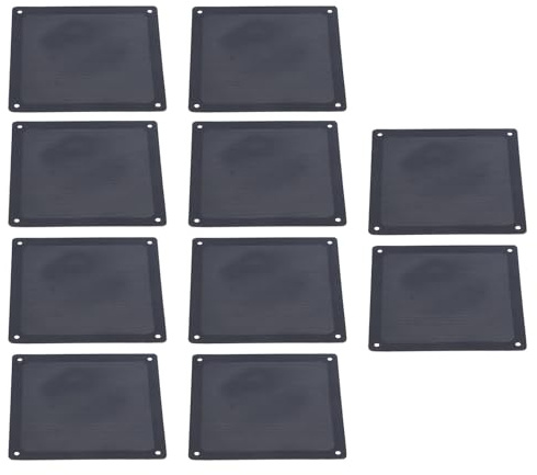 Dpofirs Premium PVC Mesh Magnetiskt Fläktfilternät Ger Rent Luftflöde för PC-fodral Nätaggregat - 10 STK 14 X 14 CM Datorfläkt Dammfilter - för [teknikentusiaster] Svart