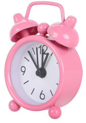 SOIMISS Horloge Miniature Fonctionnelle Rose à L’échelle 1:6 pour Maison de Poupée, Accessoires Miniatures Décoratifs, Réveil Réaliste pour Collectionneurs et Passionnés, Décor Poupée en Métal