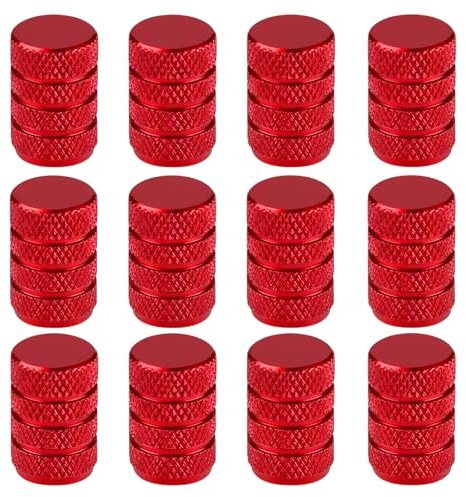 12 Pcs Tire Valve Stem Caps, Dust Caps for Car Tyres Red