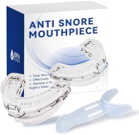 ZEDAOTC Notturno Bite Antirussamento Regolabile, Bite Antirussamento Uomo e Donna, Automodellante per Bruxismo e Russamento, Migliora la Qualità del Sonno (White)