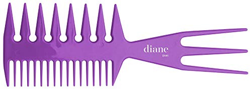 Diane 3-in-1 Styling Comb for Detangling, Parting, Lifting, and Shaping, Ideal for All Hair Types, Purple