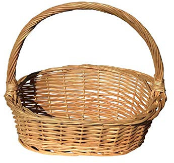 KretaNatura Geschenkkorb, Weidenkorb, Präsentkorb,mittel, 38x30x34 cm