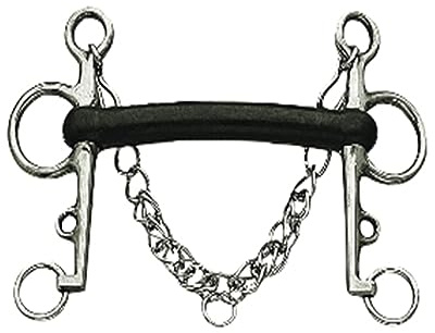 Korsteel Hard Rubber Mullen Mouth Pelham Bit, 6