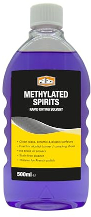 Langlow Methylated Spirits 500ml – High Strength Cleaning & Degreasing Solvent for Glass, Plastics & Tools – Fast Evaporating, Residue Free