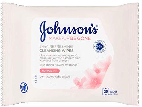 Johnson's Face Care Make Up Be Gone Refreshing Wipes - Pack of 25